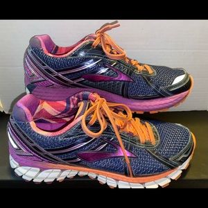 Brooks Womens Adrenaline GTS 15 Purple Orange Shoes Lace Up Size 9.5 (Re…